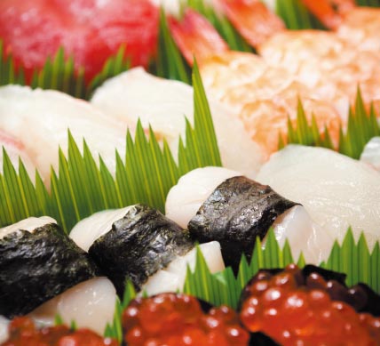 新鮮な大きなネタが自慢の寿司